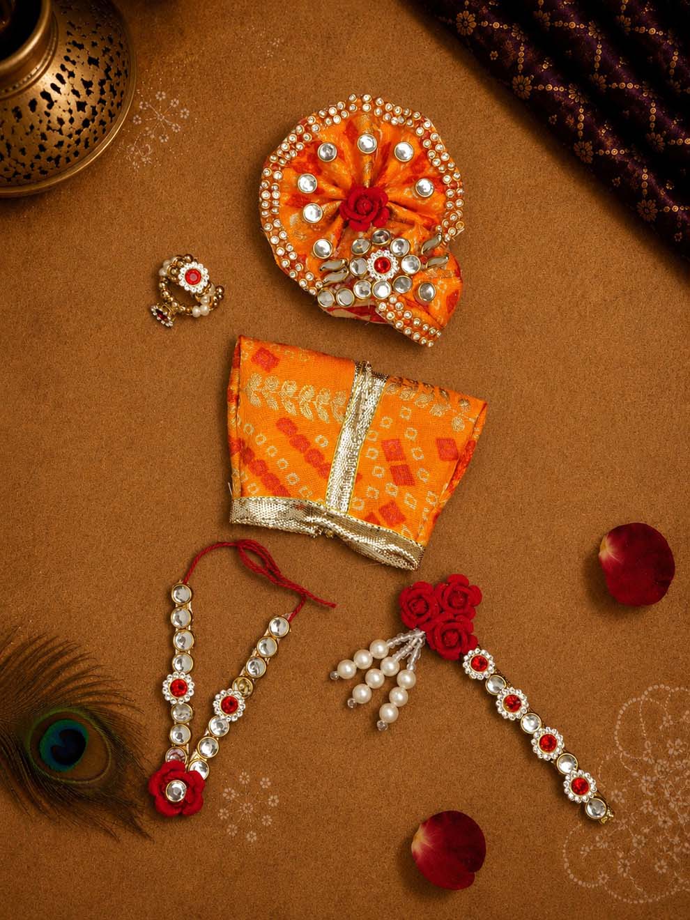 best Mathura wholesale manufacturer Laddu Gopal Dresses Online in India Winter Dress for Poshak Thakurji Kanha Ji Accessories Dhoti Kurta Set Pajama Aasan Janmashtami Special Summer Shringar Fancy Jacket Premium Festival Bistar Combo om poshak kanha thakurji bal lala lalla ladoo