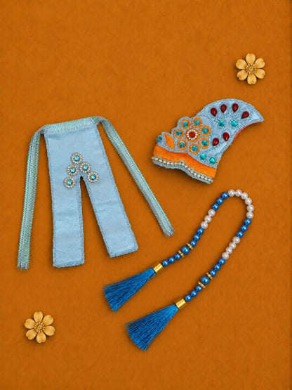 best Mathura wholesale manufacturer Laddu Gopal Dresses Online in India Winter Dress for Poshak Thakurji Kanha Ji Accessories Dhoti Kurta Set Pajama Aasan Janmashtami Special Summer Shringar Fancy Jacket Premium Festival Bistar Combo om poshak kanha thakurji bal lala lalla ladoo