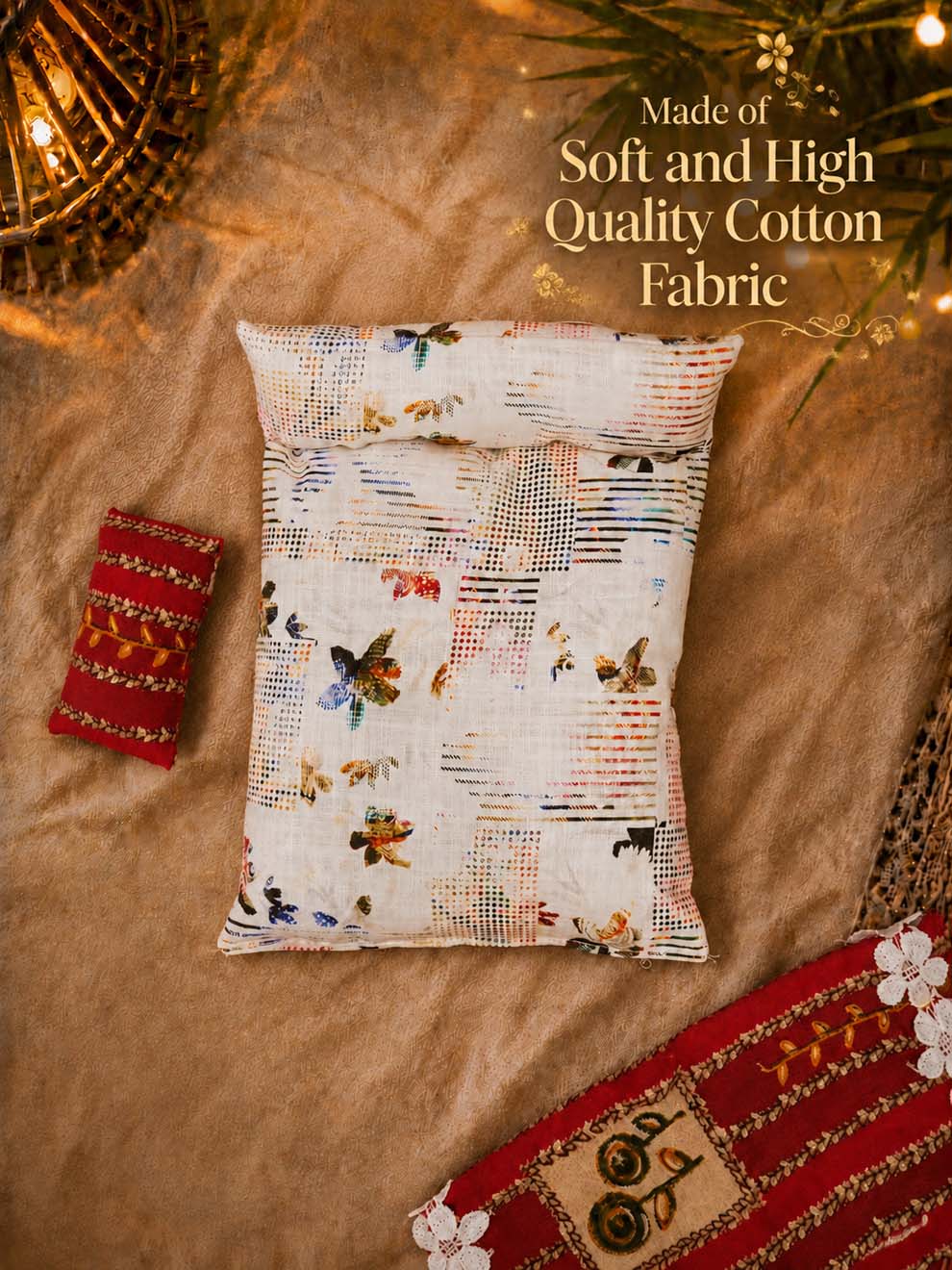 Aadharika Bed Bistar Laddu Gopal Dresses Online in India Winter Dress for Poshak Thakurji Kanha Ji Accessories Dhoti Kurta Set Pajama Aasan Janmashtami Special Summer Shringar Fancy Jacket Premium Festival Bistar Combo om poshak kanha thakurji bal lala lalla ladoo