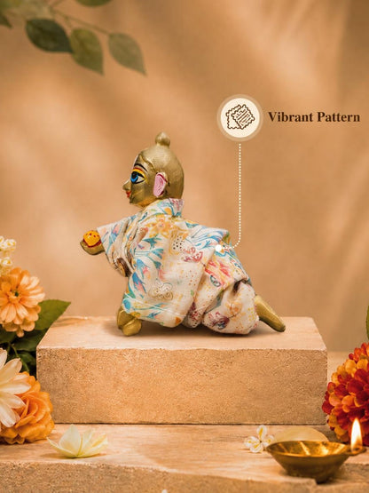Aarohi Laddu Gopal Dresses Online in India Winter Dress for Poshak Thakurji Kanha Ji Accessories Dhoti Kurta Set Pajama Aasan Janmashtami Special Summer Shringar Fancy Jacket Premium Festival Bistar Combo om poshak kanha thakurji bal lala lalla ladoo