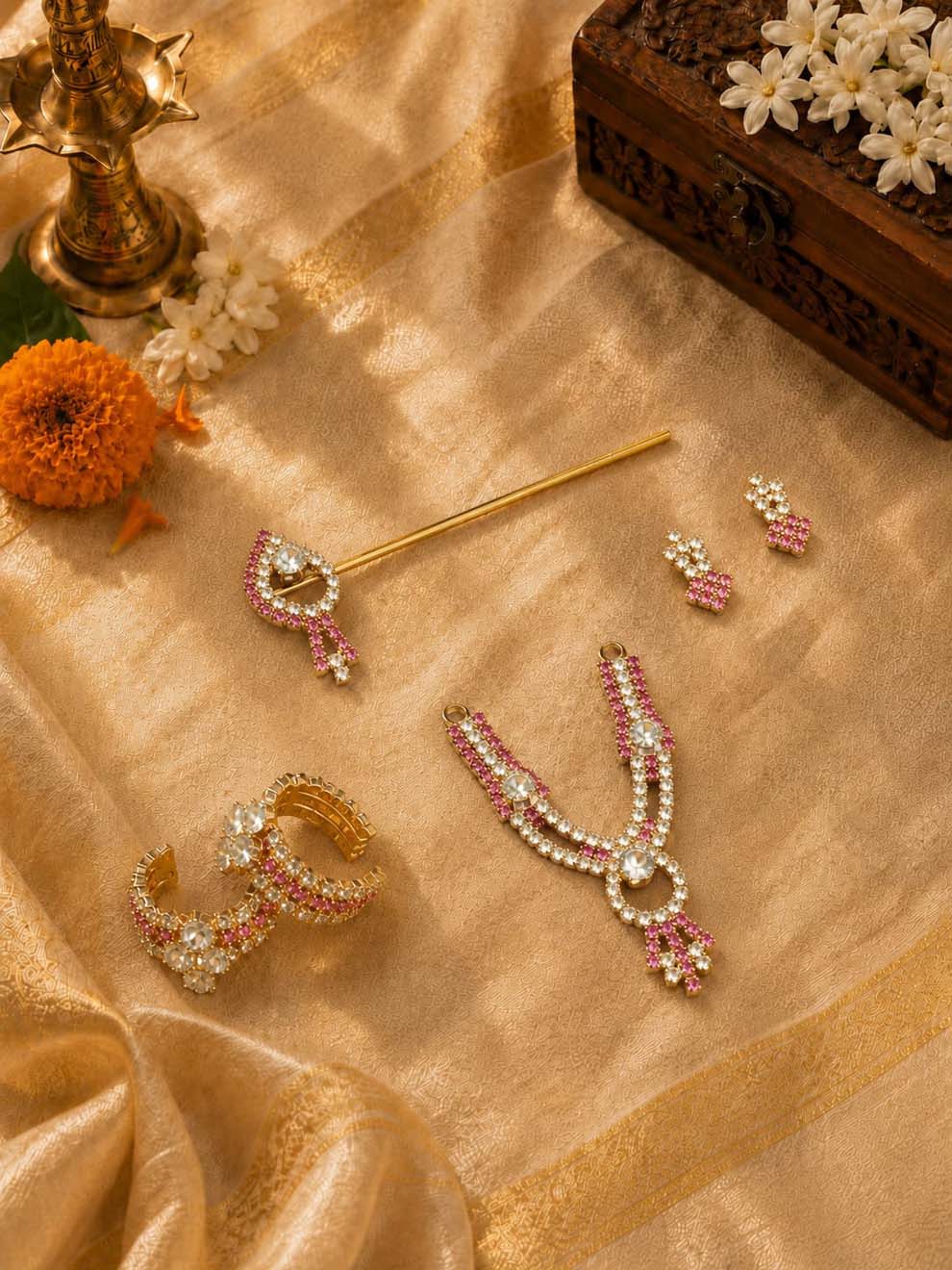 Alankrita Shringar p Laddu Gopal Dresses Online in India Winter Dress for Poshak Thakurji Kanha Ji Accessories Dhoti Kurta Set Pajama Aasan Janmashtami Special Summer Shringar Fancy Jacket Premium Festival Bistar Combo om poshak kanha thakurji bal lala lalla ladoo