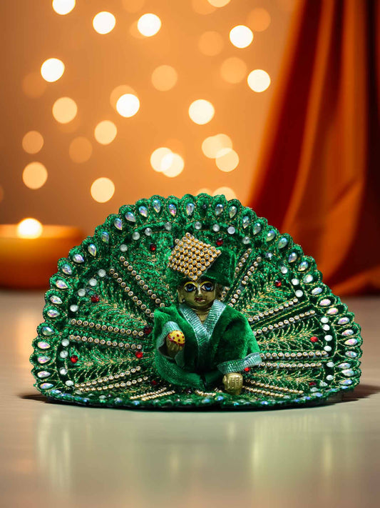 Anandotsav green dresses laddu gopal thakurji kanha ji bal om poshak  for mathura online best Janmashtami dress