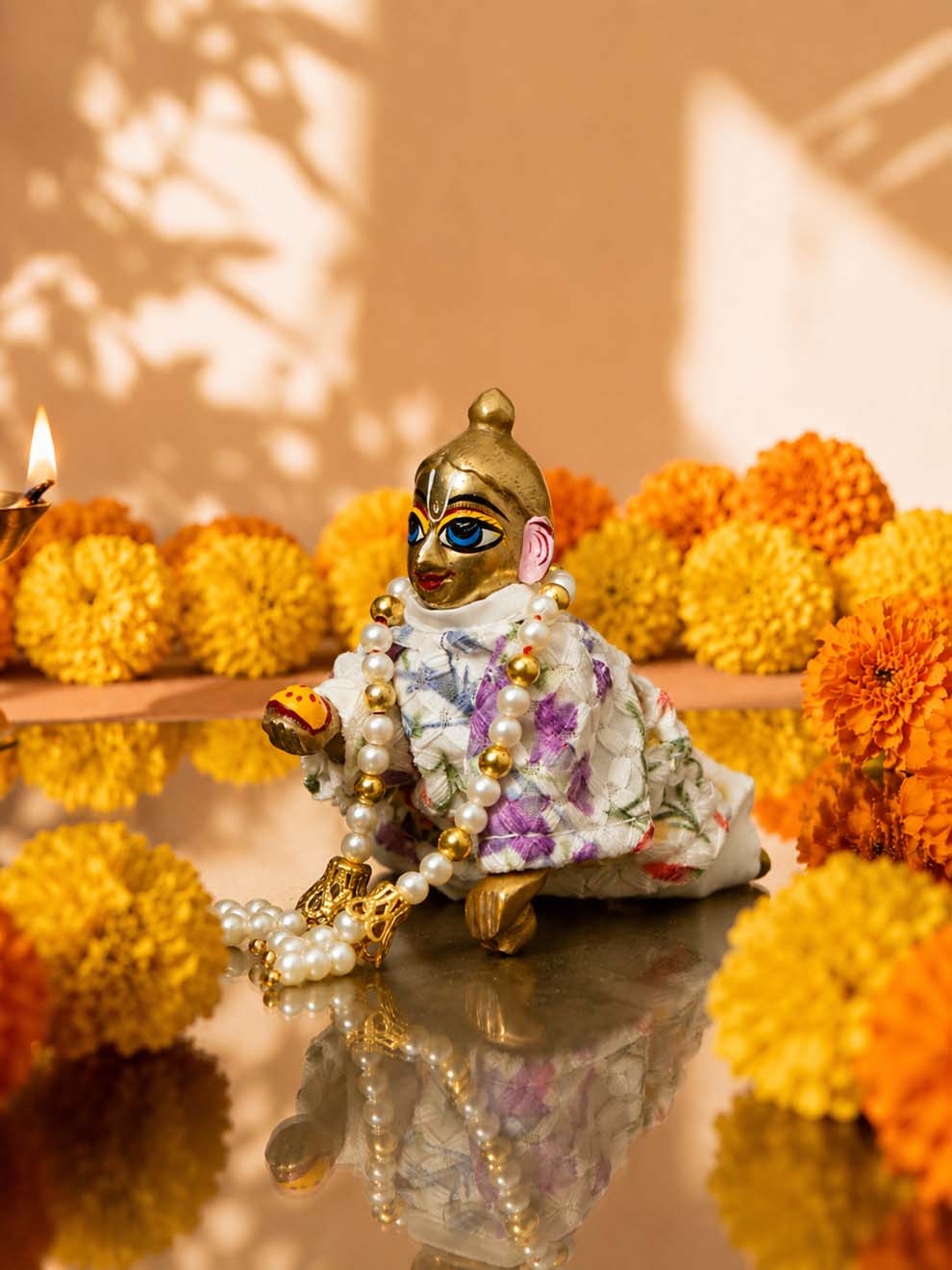 Bagicha white  Laddu Gopal Dresses Online in India Winter Dress for Poshak Thakurji Kanha Ji Accessories Dhoti Kurta Set Pajama Aasan Janmashtami Special Summer Shringar Fancy Jacket Premium Festival Bistar Combo om poshak kanha thakurji bal lala lalla ladoo