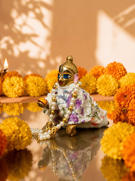 Bagicha white  Laddu Gopal Dresses Online in India Winter Dress for Poshak Thakurji Kanha Ji Accessories Dhoti Kurta Set Pajama Aasan Janmashtami Special Summer Shringar Fancy Jacket Premium Festival Bistar Combo om poshak kanha thakurji bal lala lalla ladoo