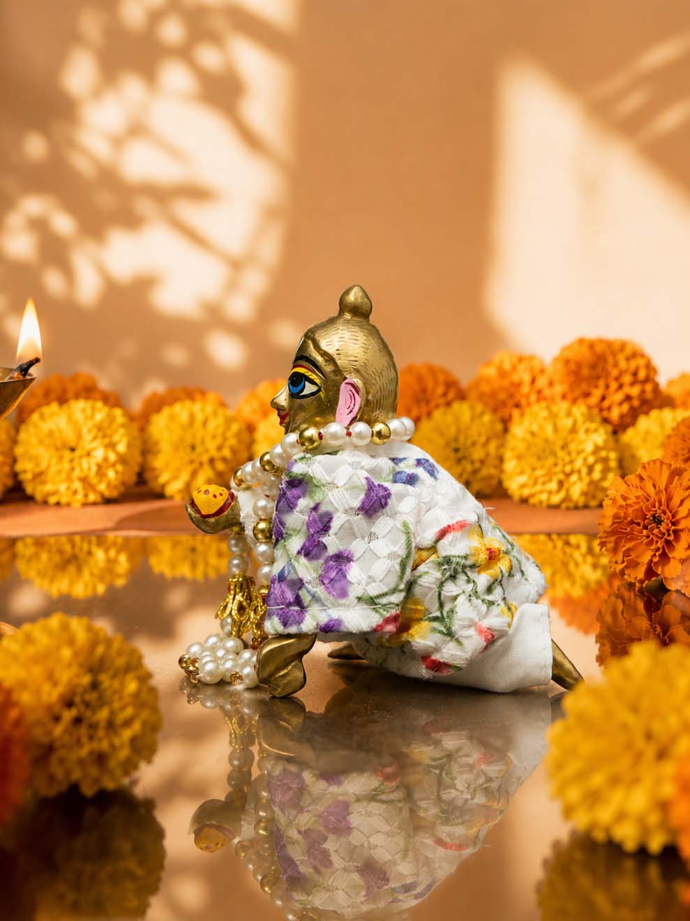 Bagicha white  Laddu Gopal Dresses Online in India Winter Dress for Poshak Thakurji Kanha Ji Accessories Dhoti Kurta Set Pajama Aasan Janmashtami Special Summer Shringar Fancy Jacket Premium Festival Bistar Combo om poshak kanha thakurji bal lala lalla ladoo