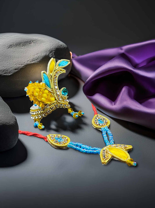 Banarasi Shringar dress laddu gopal thakurji kanha ji bal om poshak mathura online best Janmashtami 