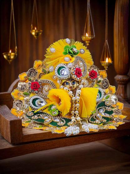 Basant Phoolwari Heavy dress laddu gopal thakurji kanha ji bal om poshak mathura online best