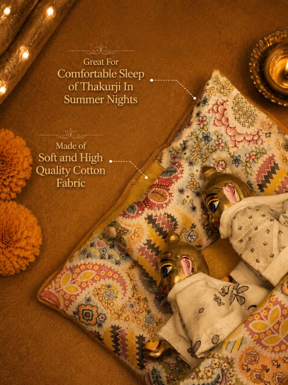 Bistar Nightsuit combo Laddu Gopal Dresses Online in India Winter Dress for Poshak Thakurji Kanha Ji Accessories Dhoti Kurta Set Pajama Aasan Janmashtami Special Summer Shringar Fancy Jacket Premium Festival Bistar Combo om poshak kanha thakurji bal lala lalla ladoo