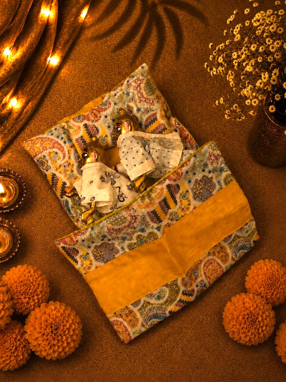 Bistar Nightsuit combo Laddu Gopal Dresses Online in India Winter Dress for Poshak Thakurji Kanha Ji Accessories Dhoti Kurta Set Pajama Aasan Janmashtami Special Summer Shringar Fancy Jacket Premium Festival Bistar Combo om poshak kanha thakurji bal lala lalla ladoo