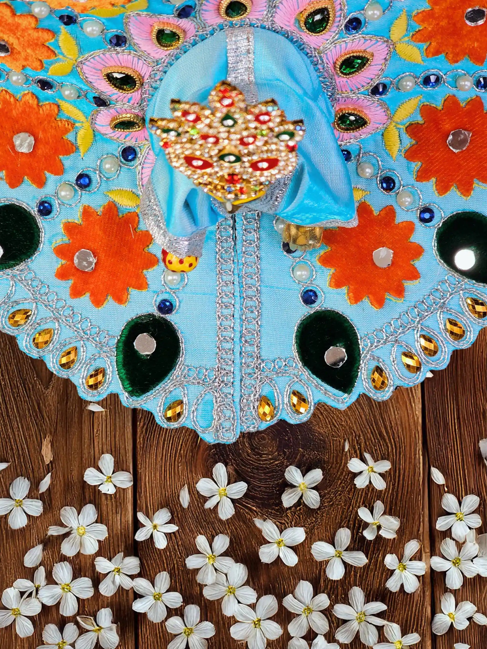 Blossom Royale blue laddu gopal bal gopal thakur ji kanha poshak dress