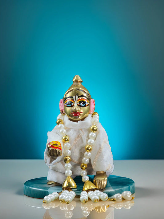 Chaitanya Shwet Kurta Pajama whte dresses laddu gopal thakurji kanha ji bal om poshak mathura online best Janmashtami for dress
