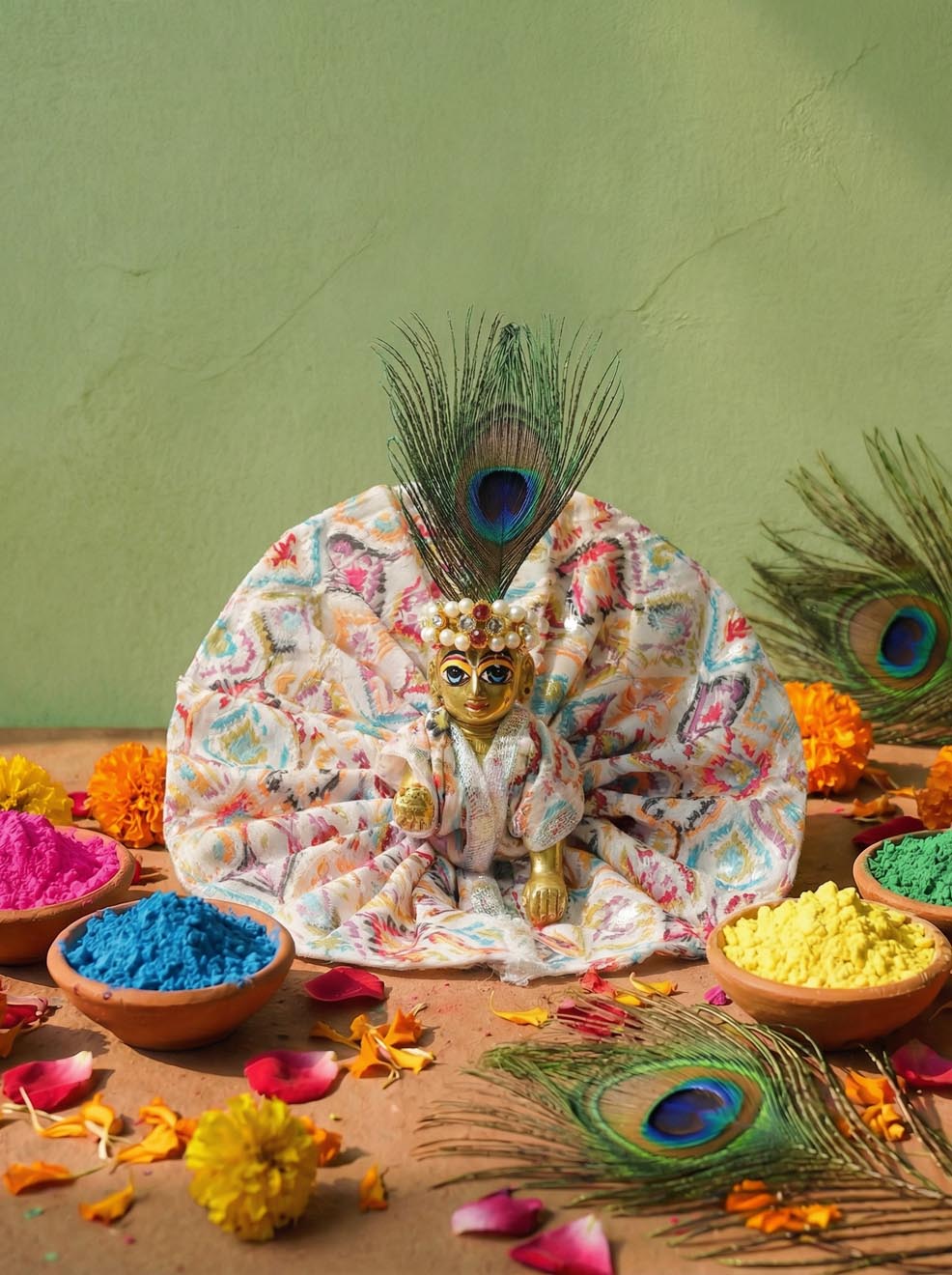 Chitra leela Summer holi braj poshak Janmashtami dress ladoo dresses laddu gopal dress thakurji kanha ji bal om poshak mathura online best mandir wholesaler manufacturer