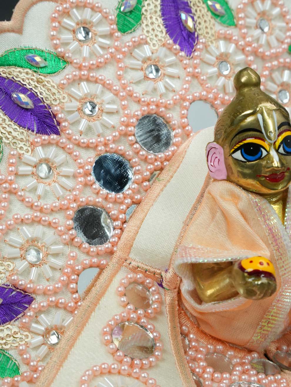 Darpanika Sukumaar Peach Fancy Poshak for Laddu Gopal Ji