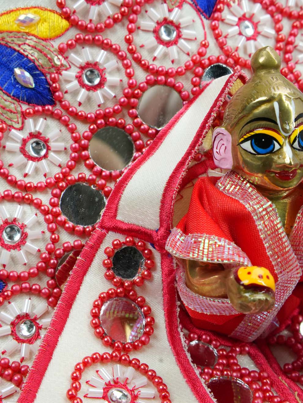 Darpanika Sukumaar Red Fancy Poshak for Laddu Gopal Ji