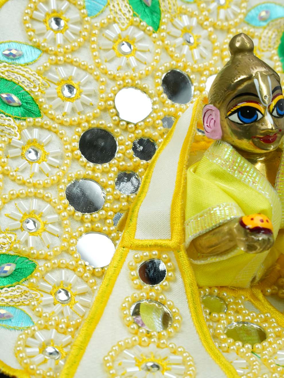Darpanika Sukumaar Yellow Fancy Poshak for Laddu Gopal Ji