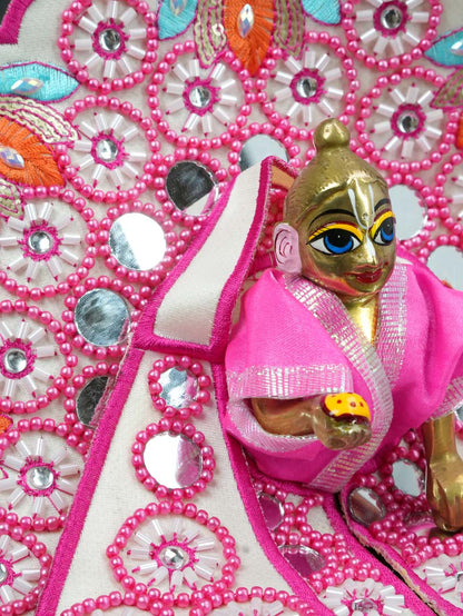 Darpanika Sukumaar Pink Fancy Poshak for Laddu Gopal Ji