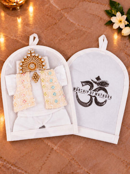 best Mathura wholesale manufacturer Laddu Gopal Dresses Online in India Winter Dress for Poshak Thakurji Kanha Ji Accessories Dhoti Kurta Set Pajama Aasan Janmashtami Special Summer Shringar Fancy Jacket Premium Festival Bistar Combo om poshak kanha thakurji bal lala lalla ladoo sharad purnima