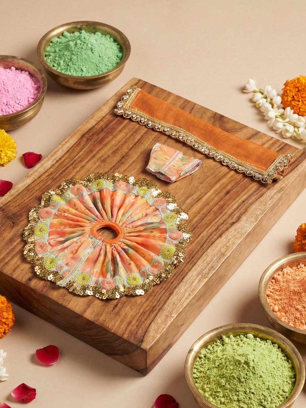 Phoolon Ki Holi Laddu Gopal & Radha Rani Jodi Holi Special Dress Combo