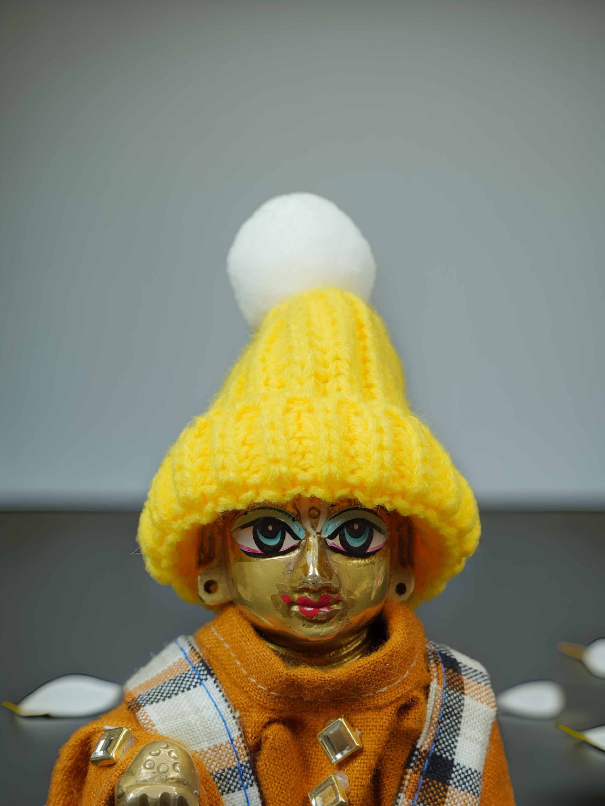 Gopal cap yellow  wedding winter sherwani Diwali Janmashtami dress ladoo dresses laddu gopal dress thakurji kanha ji bal om poshak mathura online best mandir wholesaler manufacturer