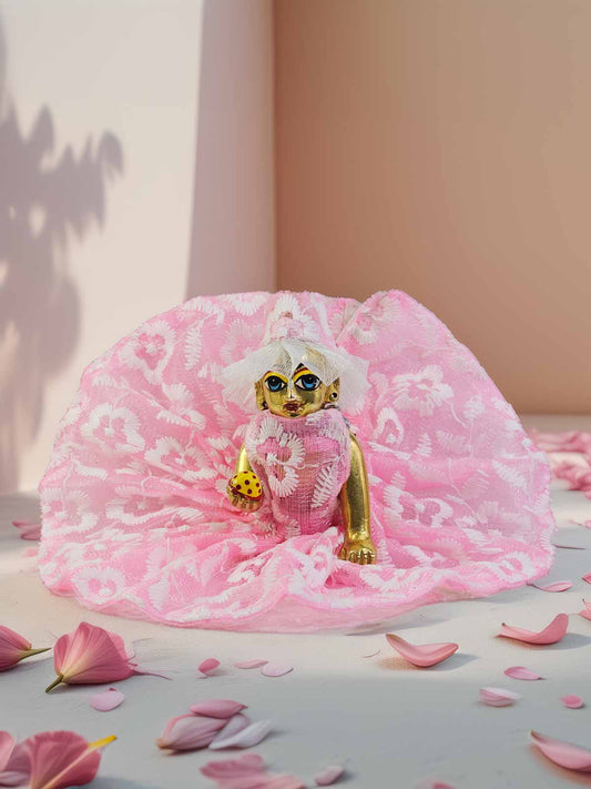 Gulabi Saawan poshak dress laddu gopal thakurji kanha ji bal om poshak mathura online best 