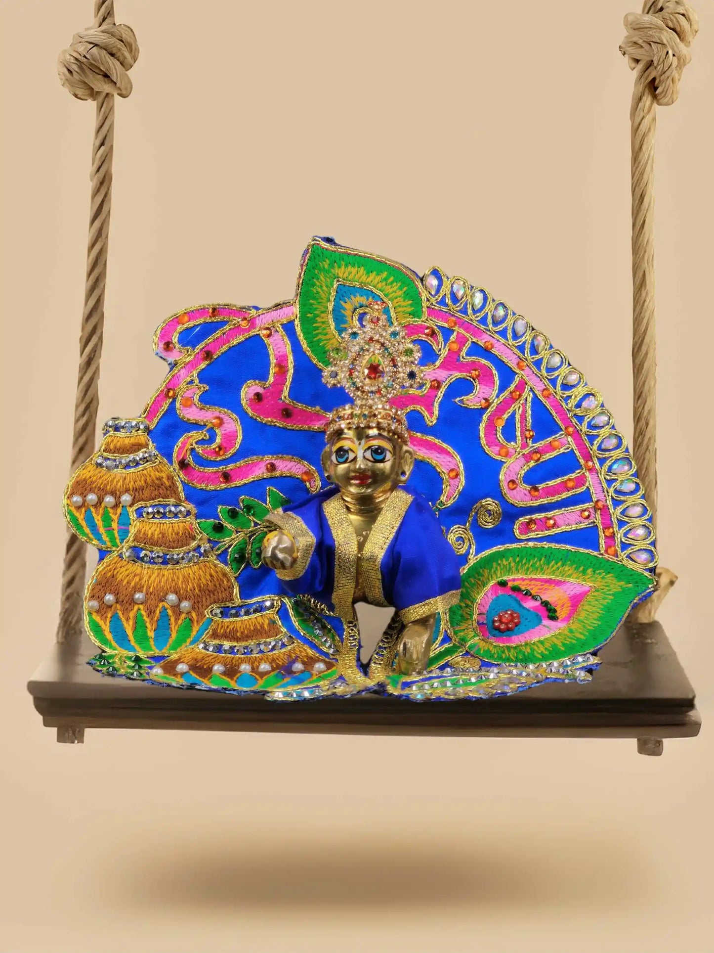 Hare krishna blue bal laddu gopal thakur ji kanha poshak dress