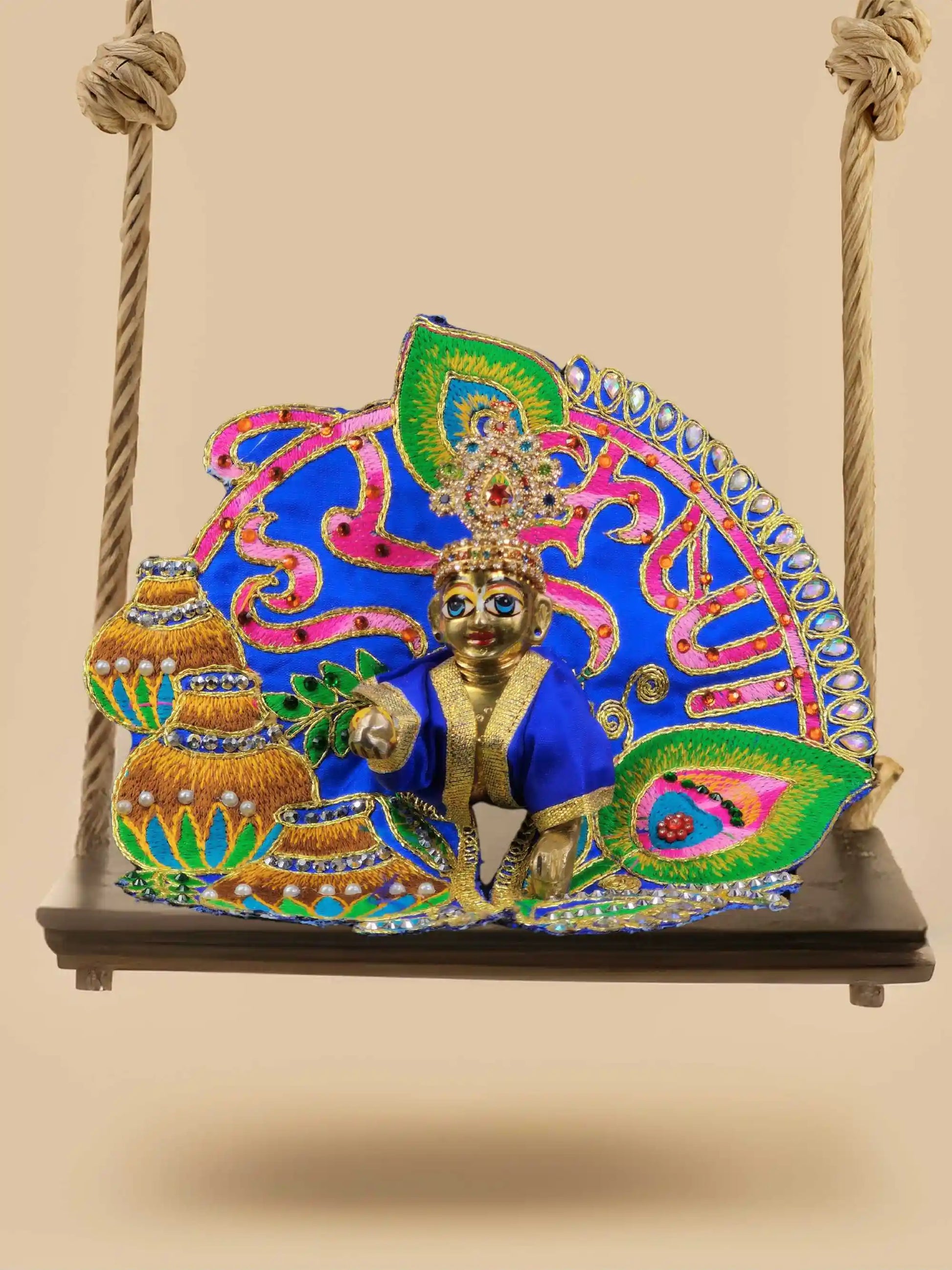 Hare krishna blue bal laddu gopal thakur ji kanha poshak dress
