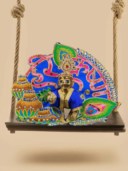 Hare krishna blue bal laddu gopal thakur ji kanha poshak dress