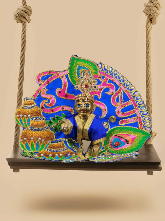 Hare krishna blue bal laddu gopal thakur ji kanha poshak dress