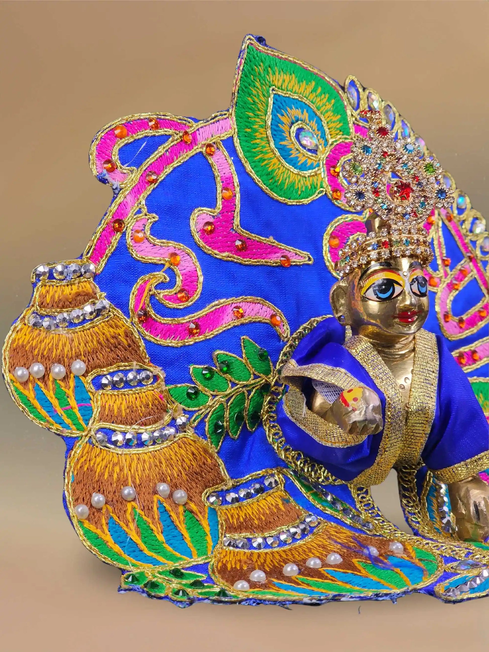 Hare krishna blue bal laddu gopal thakur ji kanha poshak dress