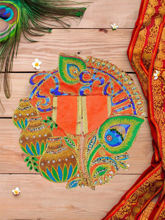 Hare krishna orange bal laddu gopal thakur ji kanha poshak dress