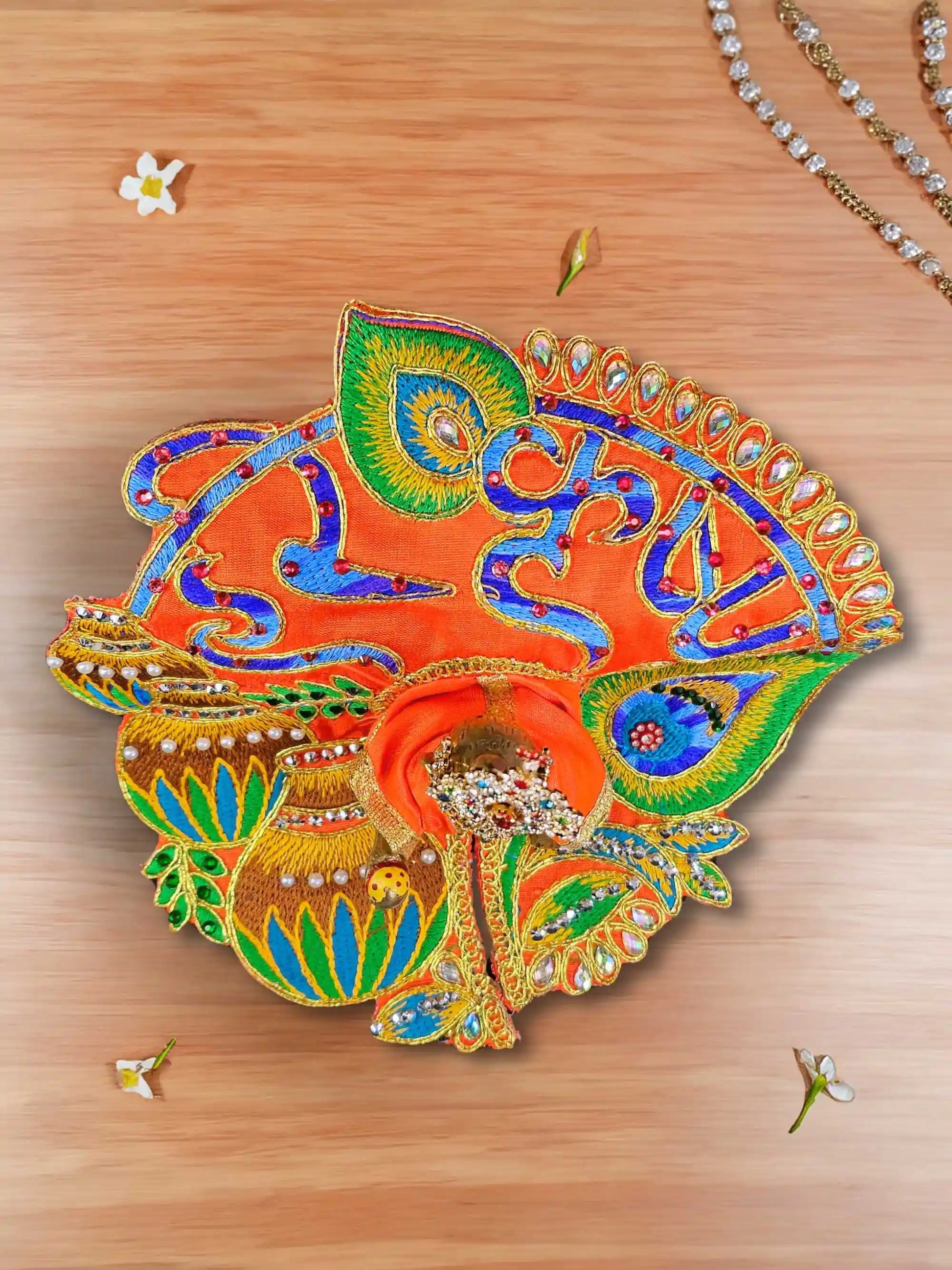 Hare krishna orange bal laddu gopal thakur ji kanha poshak dress