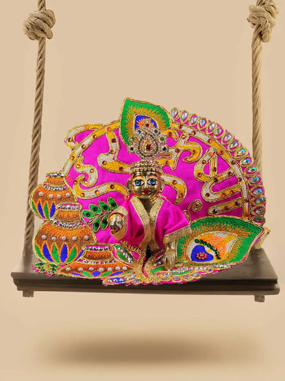 Hare krishna pink bal laddu gopal thakur ji kanha poshak dress