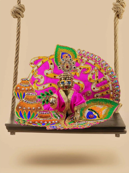 Hare krishna pink bal laddu gopal thakur ji kanha poshak dress