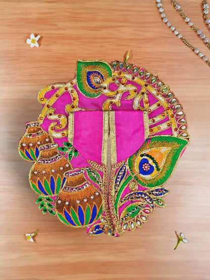 Hare krishna pink bal laddu gopal thakur ji kanha poshak dress