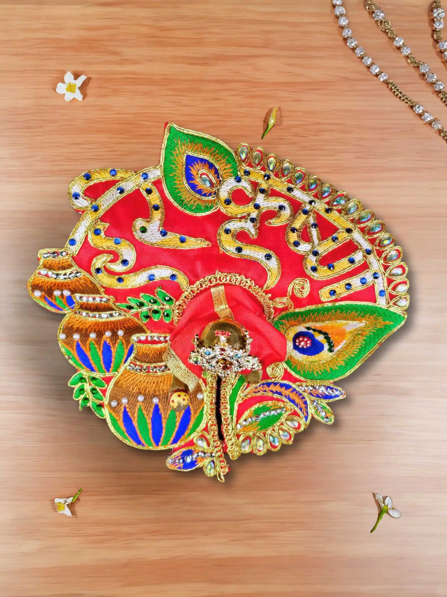 Hare krishna red bal laddu gopal thakur ji kanha poshak dress