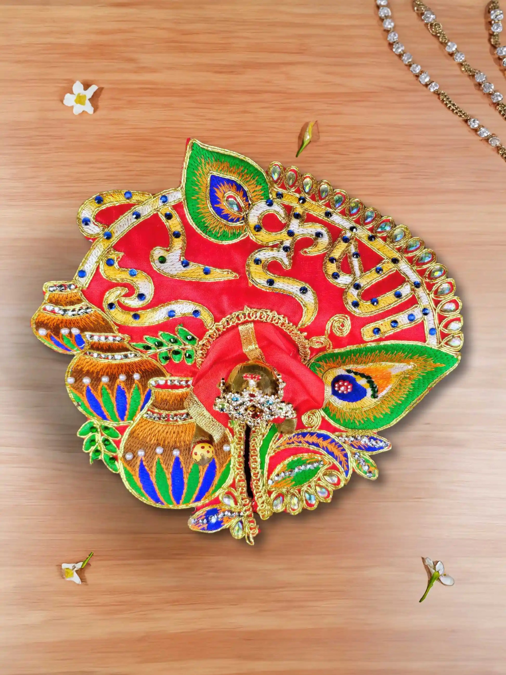 Hare krishna red bal laddu gopal thakur ji kanha poshak dress