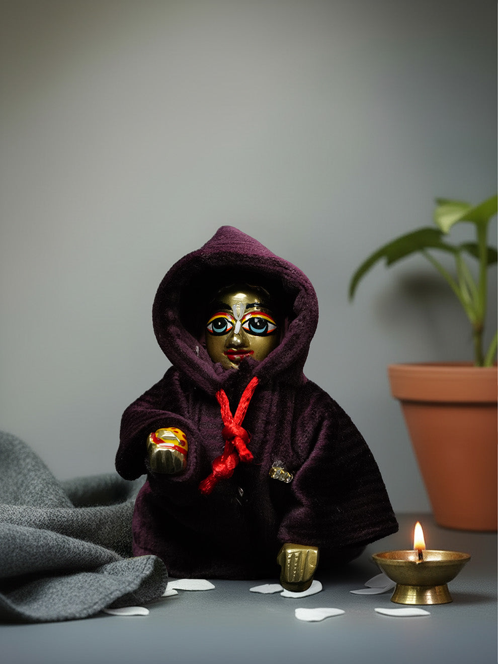 Hoodie winter purple diwali dress ladoo dresses laddu gopal dress thakurji kanha ji bal om poshak mathura online best mandir decoration home