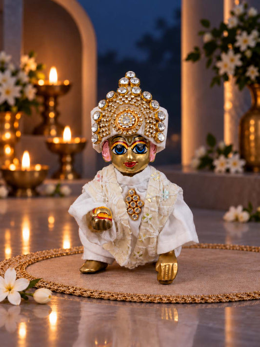 Chandramukh Jacket Set Dress For Kanha Ji