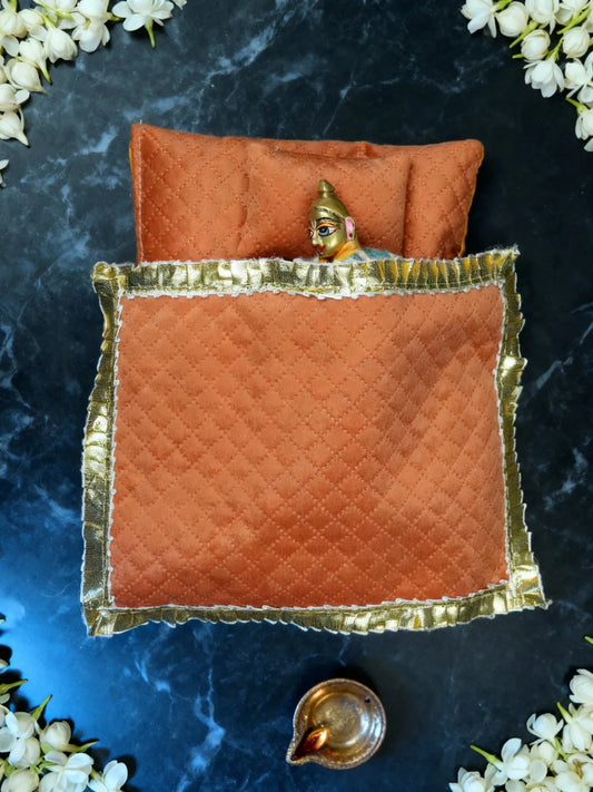 Kanha ji bistar set gopal ji bistar Thakur ji Pillow,mattress and blanket set  om poshak mathura online best