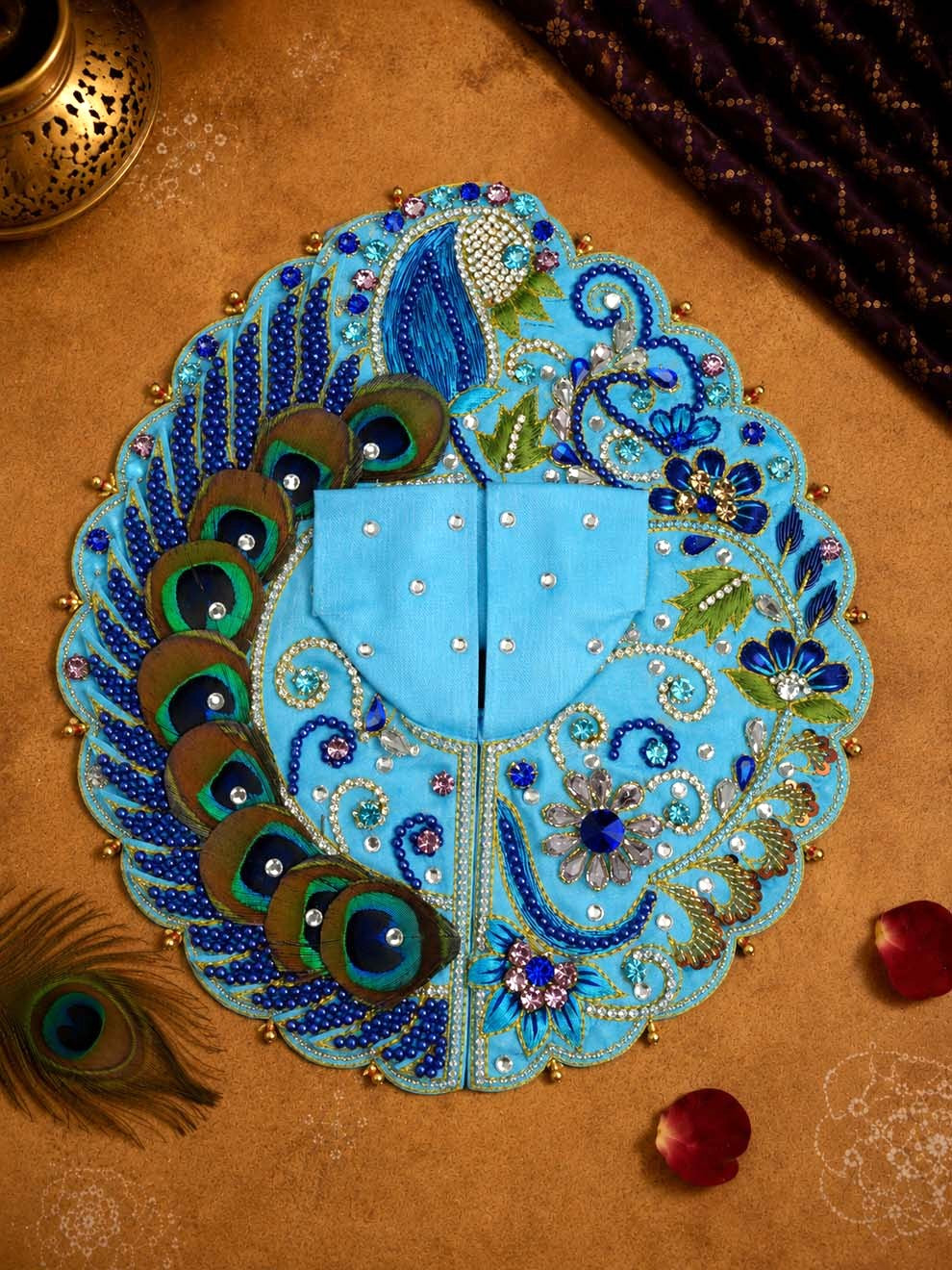 Kekavali zari Laddu Gopal Dresses Online in India Winter Dress for Poshak Thakurji Kanha Ji Accessories Dhoti Kurta Set Pajama Aasan Janmashtami Special Summer Shringar Fancy Jacket Premium Festival Bistar Combo om poshak kanha thakurji bal lala lalla ladoo
