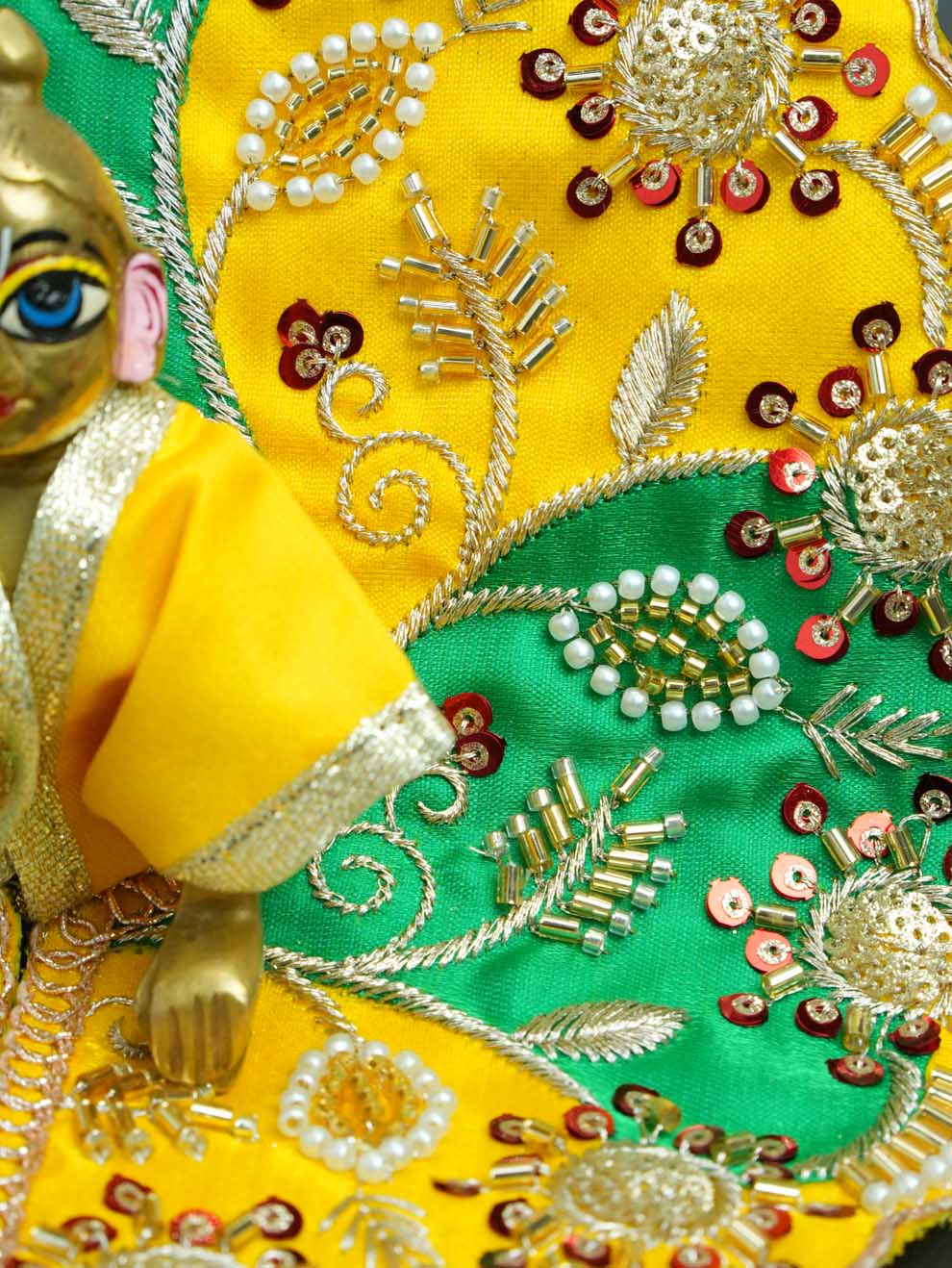 Kiranjali Fancy yg Laddu Gopal Dresses Online in India Winter Dress for Poshak Thakurji Kanha Ji Accessories Dhoti Kurta Set Pajama Aasan Janmashtami Special Summer Shringar Fancy Jacket Premium Festival Bistar Combo om poshak kanha thakurji bal lala lalla ladoo