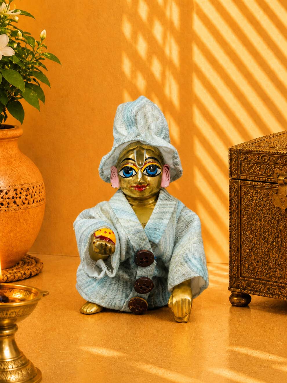 Linen CO-ord set Laddu Gopal Dresses Online in India Winter Dress for Poshak Thakurji Kanha Ji Accessories Dhoti Kurta Set Pajama Aasan Janmashtami Special Summer Shringar Fancy Jacket Premium Festival Bistar Combo om poshak kanha thakurji bal lala lalla ladoo