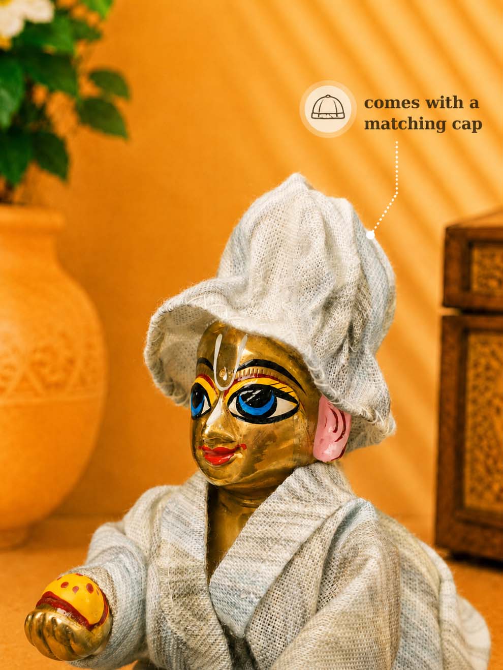 Linen CO-ord set Laddu Gopal Dresses Online in India Winter Dress for Poshak Thakurji Kanha Ji Accessories Dhoti Kurta Set Pajama Aasan Janmashtami Special Summer Shringar Fancy Jacket Premium Festival Bistar Combo om poshak kanha thakurji bal lala lalla ladoo