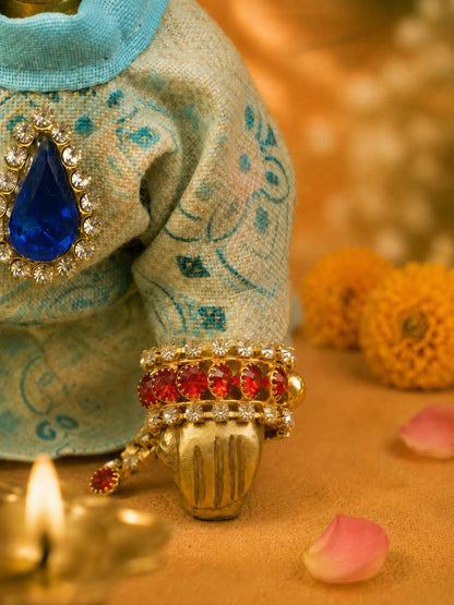 Manibandh kangan r Laddu Gopal Dresses Online in India Winter Dress for Poshak Thakurji Kanha Ji Accessories Dhoti Kurta Set Pajama Aasan Janmashtami Special Summer Shringar Fancy Jacket Premium Festival Bistar Combo om poshak kanha thakurji bal lala lalla ladoo