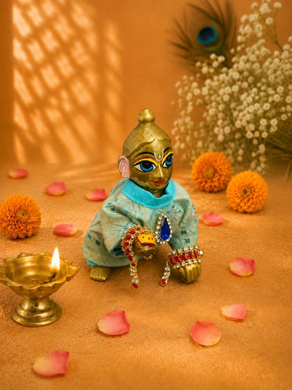 Manibandh kangan r Laddu Gopal Dresses Online in India Winter Dress for Poshak Thakurji Kanha Ji Accessories Dhoti Kurta Set Pajama Aasan Janmashtami Special Summer Shringar Fancy Jacket Premium Festival Bistar Combo om poshak kanha thakurji bal lala lalla ladoo