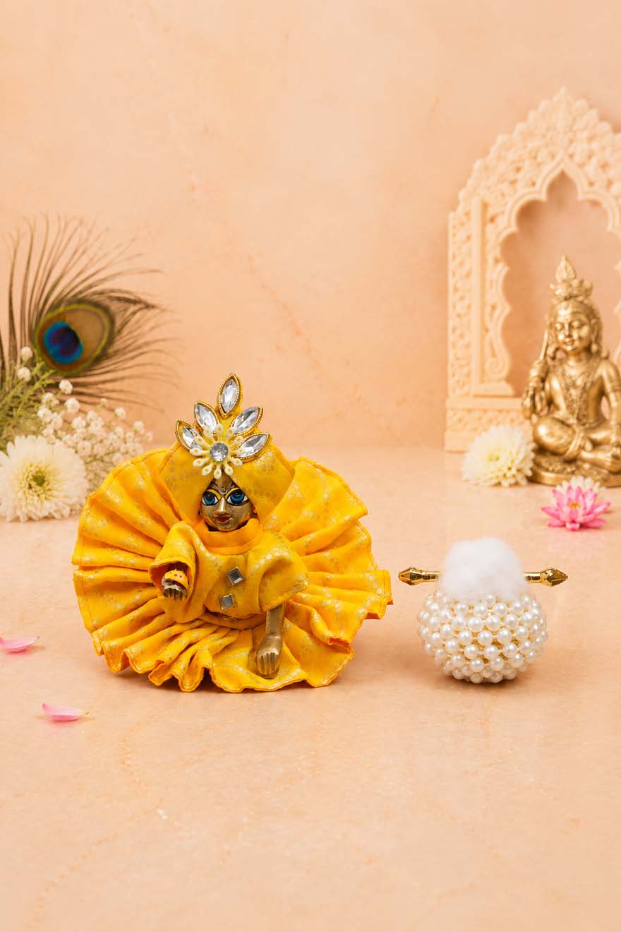 Motiyo ki Matki Laddu Gopal Dresses Online in India Winter Dress for Poshak Thakurji Kanha Ji Accessories Dhoti Kurta Set Pajama Aasan Janmashtami Special Summer Shringar Fancy Jacket Premium Festival Bistar Combo om poshak kanha thakurji bal lala lalla ladoo