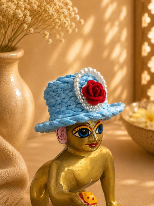 Mukutika cap b Laddu Gopal Dresses Online in India Winter Dress for Poshak Thakurji Kanha Ji Accessories Dhoti Kurta Set Pajama Aasan Janmashtami Special Summer Shringar Fancy Jacket Premium Festival Bistar Combo om poshak kanha thakurji bal lala lalla ladoo