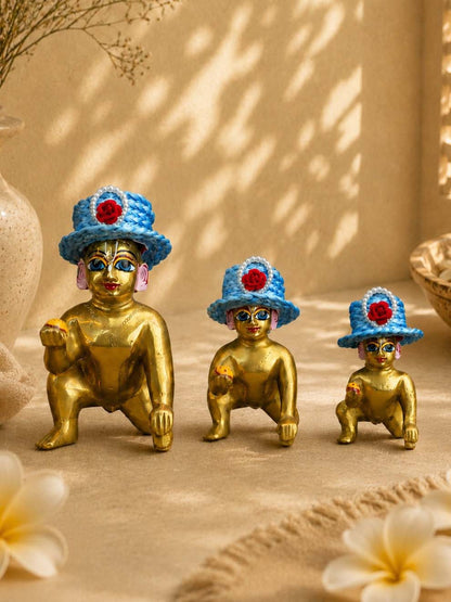 Mukutika cap b Laddu Gopal Dresses Online in India Winter Dress for Poshak Thakurji Kanha Ji Accessories Dhoti Kurta Set Pajama Aasan Janmashtami Special Summer Shringar Fancy Jacket Premium Festival Bistar Combo om poshak kanha thakurji bal lala lalla ladoo