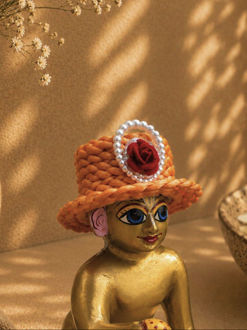 Mukutika cap o Laddu Gopal Dresses Online in India Winter Dress for Poshak Thakurji Kanha Ji Accessories Dhoti Kurta Set Pajama Aasan Janmashtami Special Summer Shringar Fancy Jacket Premium Festival Bistar Combo om poshak kanha thakurji bal lala lalla ladoo
