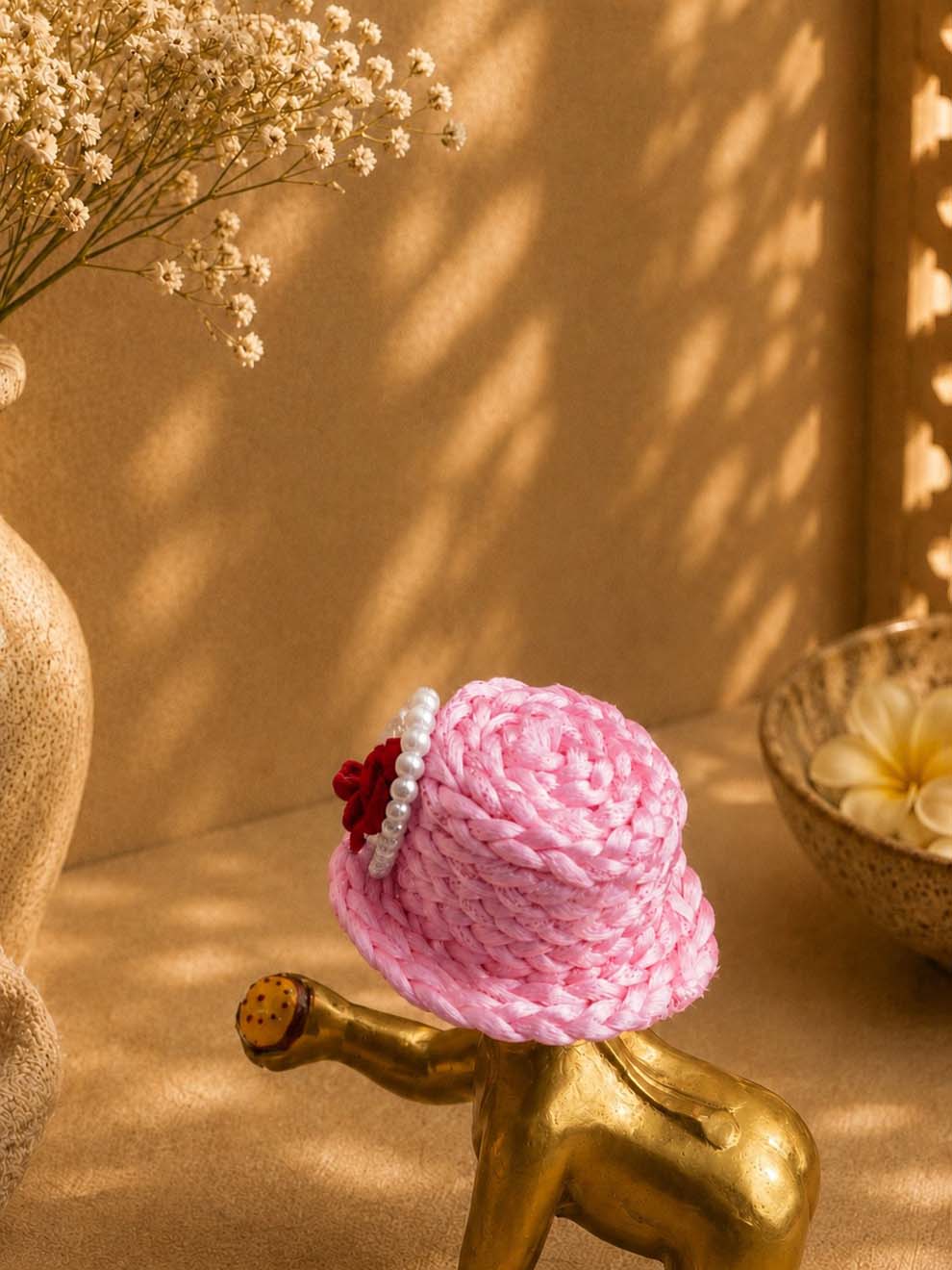 Mukutika cap p Laddu Gopal Dresses Online in India Winter Dress for Poshak Thakurji Kanha Ji Accessories Dhoti Kurta Set Pajama Aasan Janmashtami Special Summer Shringar Fancy Jacket Premium Festival Bistar Combo om poshak kanha thakurji bal lala lalla ladoo